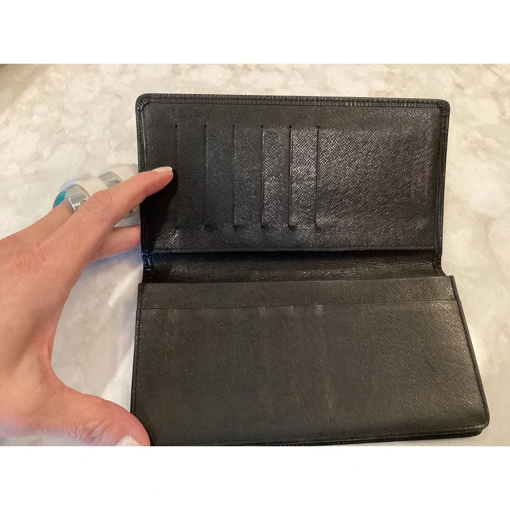 Louis Vuitton Epi Leather Long Wallet‎ Card Holder Black